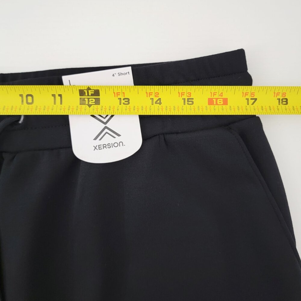 Xersion Womens Size Large Mid-Rise 4" Scuba Shorts Black NWT $35 - Picture 8 of 8